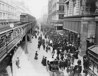 Acheteurs sur la Sixième Avenue, New York, vers 1903 - Detroit Publishing Co.